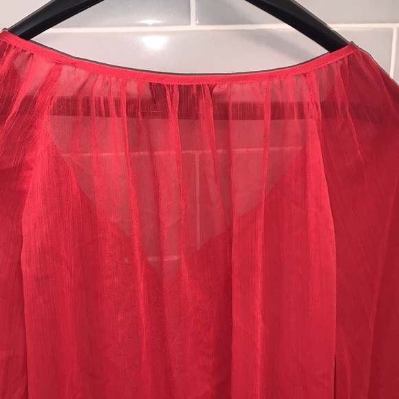 Sheer Red Boho Top - Picture 10 of 12